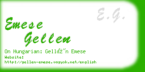 emese gellen business card